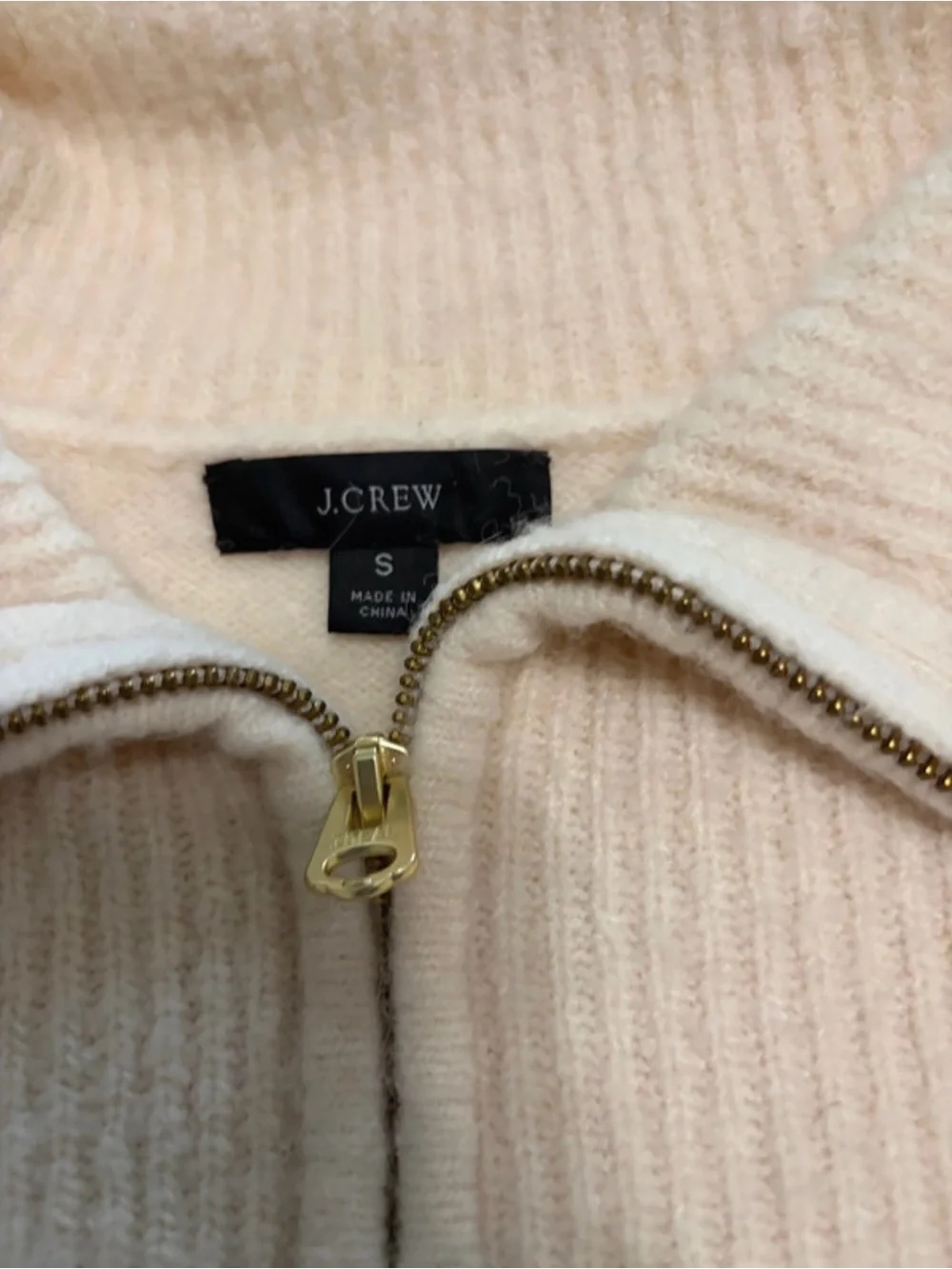 J.Crew Relaxed merino wool blend half-zip stretch sweater